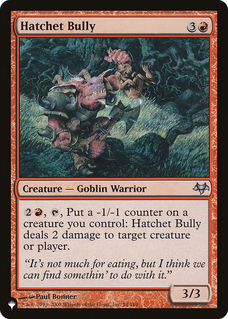 Hatchet Bully [The List Reprints] | Rook's Games and More