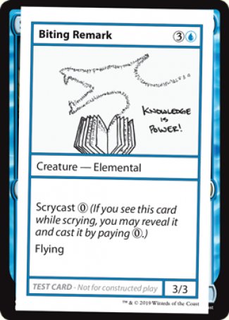 Biting Remark (2021 Edition) [Mystery Booster Playtest Cards] | Rook's Games and More