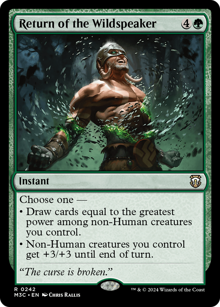 Return of the Wildspeaker (Ripple Foil) [Modern Horizons 3 Commander] | Rook's Games and More