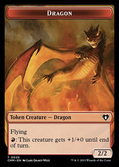 Soldier // Dragon (0020) Double-Sided Token [Commander Masters Tokens] | Rook's Games and More