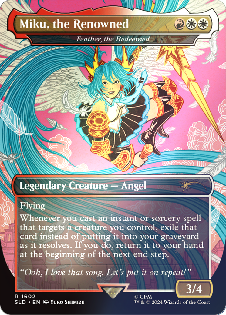 Miku, the Renowned - Feather, the Redeemed (Rainbow Foil) [Secret Lair Drop Series] | Rook's Games and More