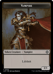 Vampire (0006) // Vampire Demon Double-Sided Token [The Lost Caverns of Ixalan Commander Tokens] | Rook's Games and More