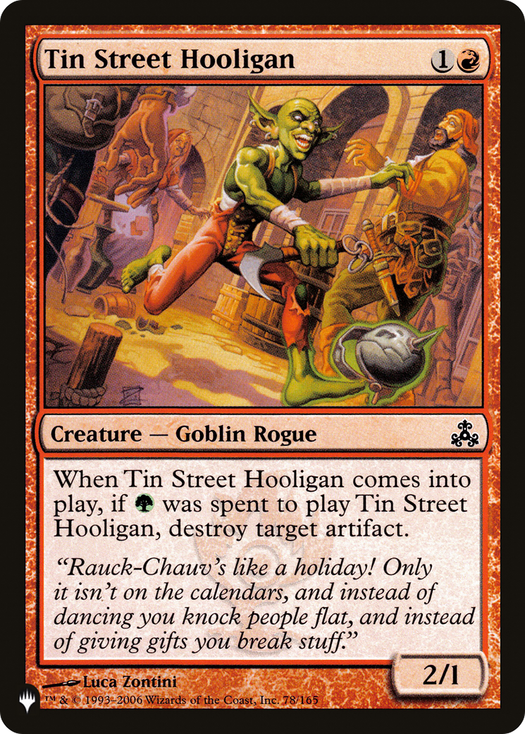 Tin Street Hooligan [The List Reprints] | Rook's Games and More