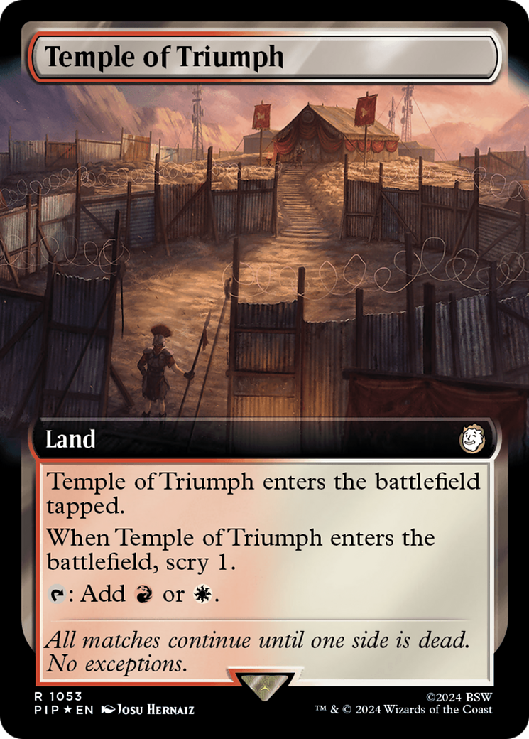 Temple of Triumph (Extended Art) (Surge Foil) [Fallout] | Rook's Games and More