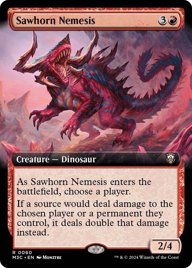 Sawhorn Nemesis (Extended Art) [Modern Horizons 3 Commander] | Rook's Games and More