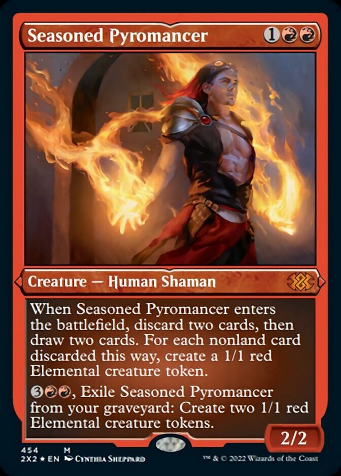 Seasoned Pyromancer (Foil Etched) [Double Masters 2022] | Rook's Games and More