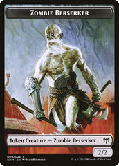 Human Warrior // Zombie Berserker Double-Sided Token [Kaldheim Tokens] | Rook's Games and More
