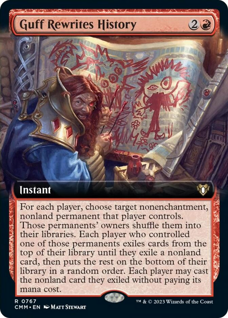 Guff Rewrites History (Extended Art) [Commander Masters] | Rook's Games and More