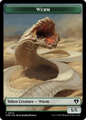 Wurm // Spider Double-Sided Token [Commander Masters Tokens] | Rook's Games and More