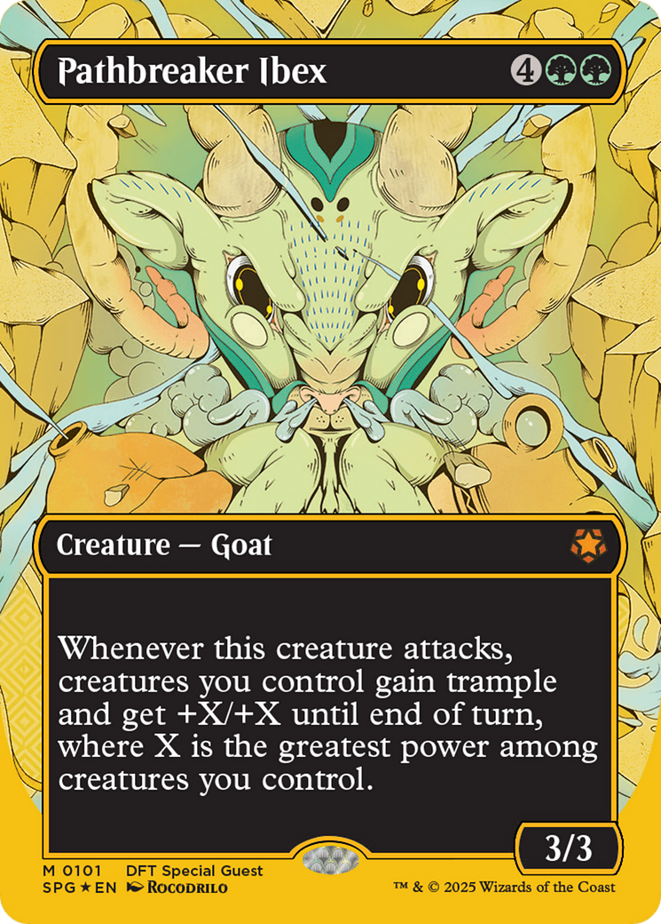 Pathbreaker Ibex (Borderless) (First-Place Foil) [Aetherdrift Special Guests] | Rook's Games and More