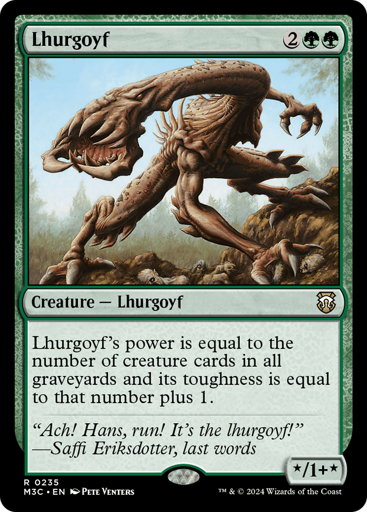 Lhurgoyf (Ripple Foil) [Modern Horizons 3 Commander] | Rook's Games and More