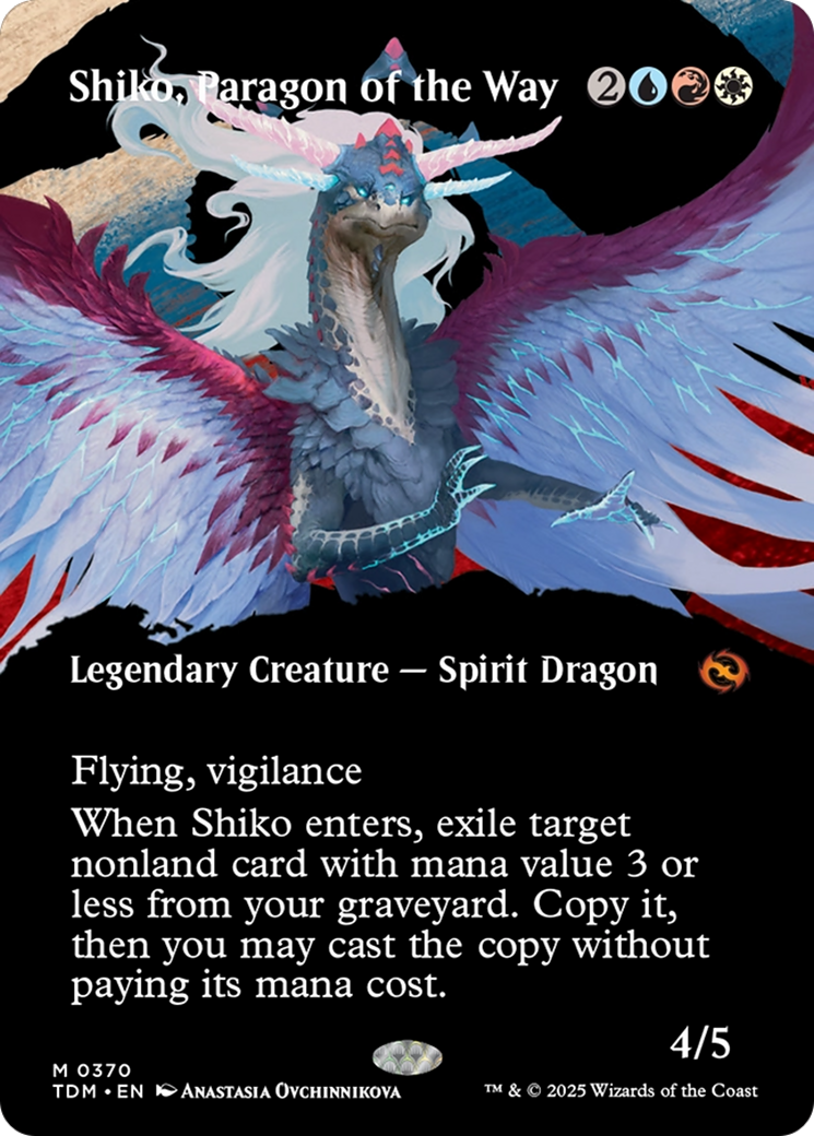 Shiko, Paragon of the Way (Borderless) [Tarkir: Dragonstorm] | Rook's Games and More