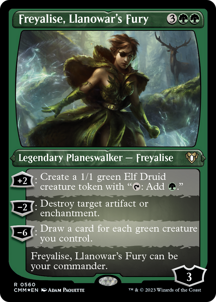 Freyalise, Llanowar's Fury (Foil Etched) [Commander Masters] | Rook's Games and More