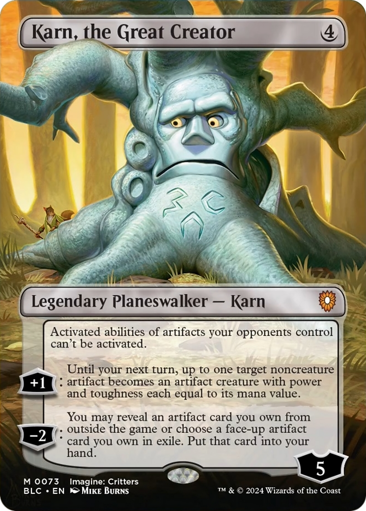 Karn, the Great Creator (Borderless) [Bloomburrow Commander] | Rook's Games and More