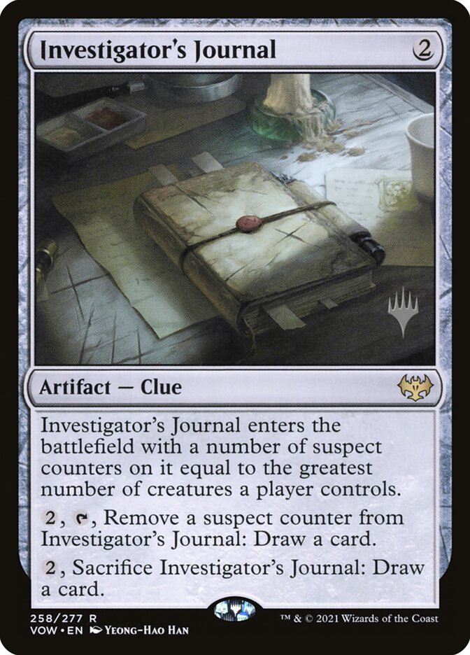 Investigator's Journal (Promo Pack) [Innistrad: Crimson Vow Promos] | Rook's Games and More