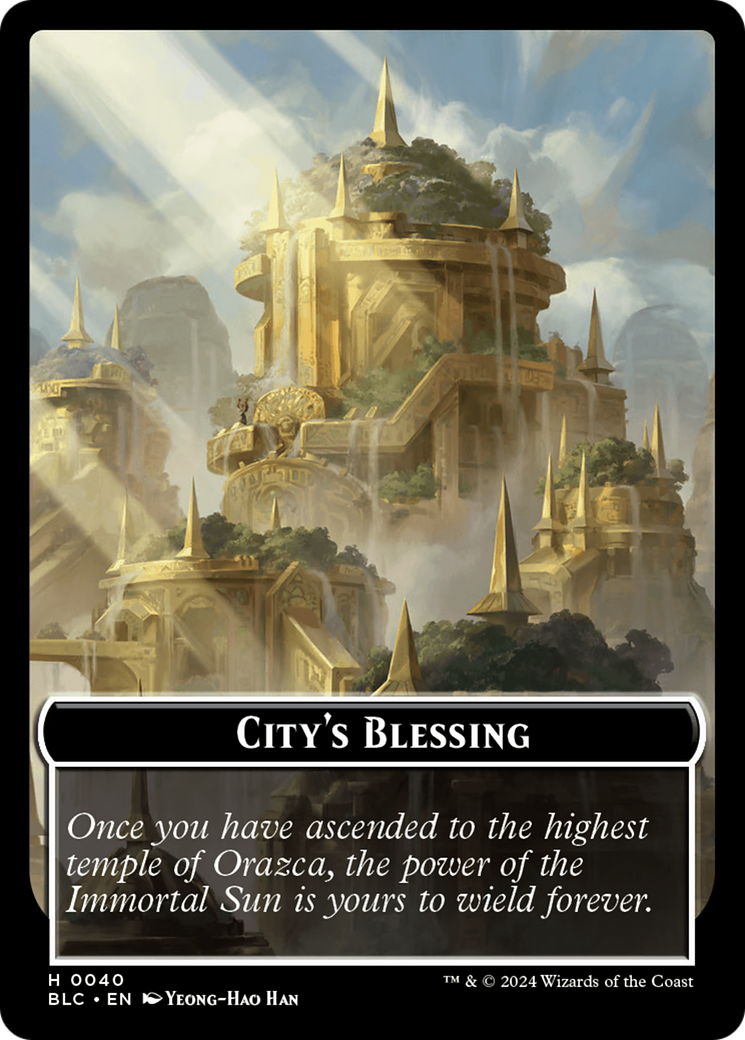 Hamster // City's Blessing Double-Sided Token [Bloomburrow Commander Tokens] | Rook's Games and More