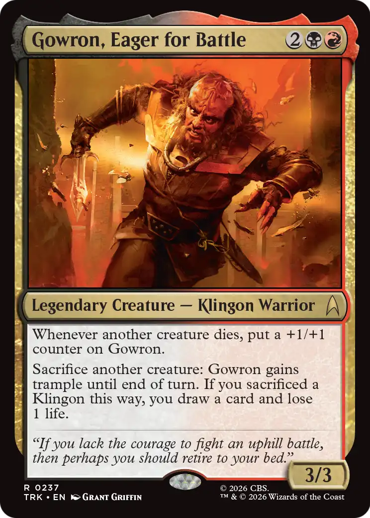 Gowron, Eager for Battle [Star Trek] | Rook's Games and More