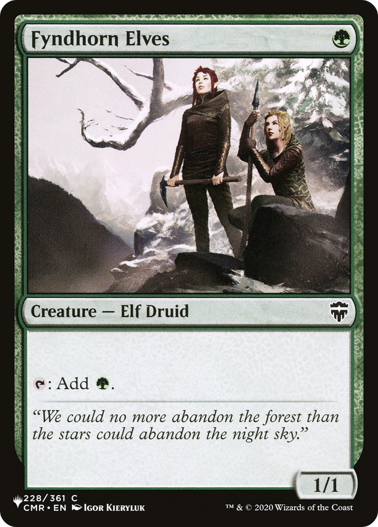 Fyndhorn Elves [The List Reprints] | Rook's Games and More