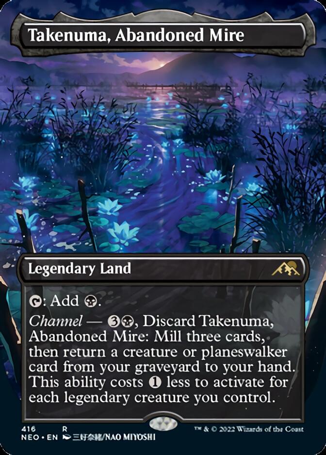 Takenuma, Abandoned Mire (Borderless Alternate Art) [Kamigawa: Neon Dynasty] | Rook's Games and More