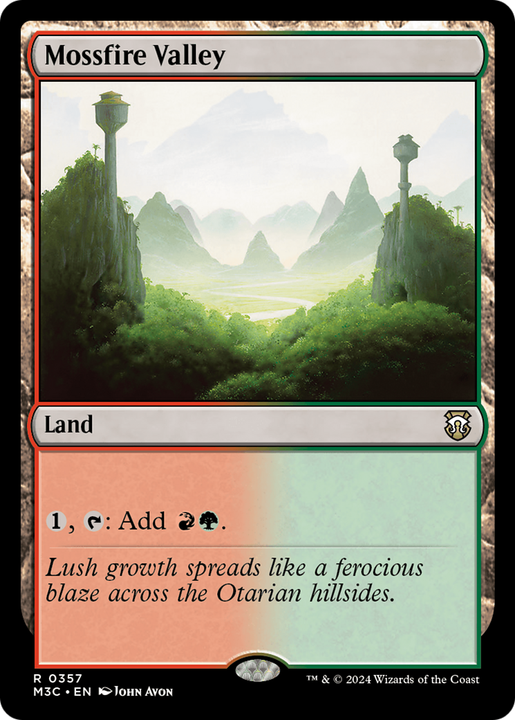 Mossfire Valley (Ripple Foil) [Modern Horizons 3 Commander] | Rook's Games and More