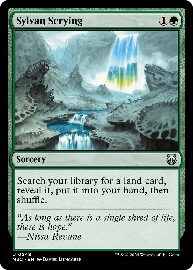 Sylvan Scrying (Ripple Foil) [Modern Horizons 3 Commander] | Rook's Games and More