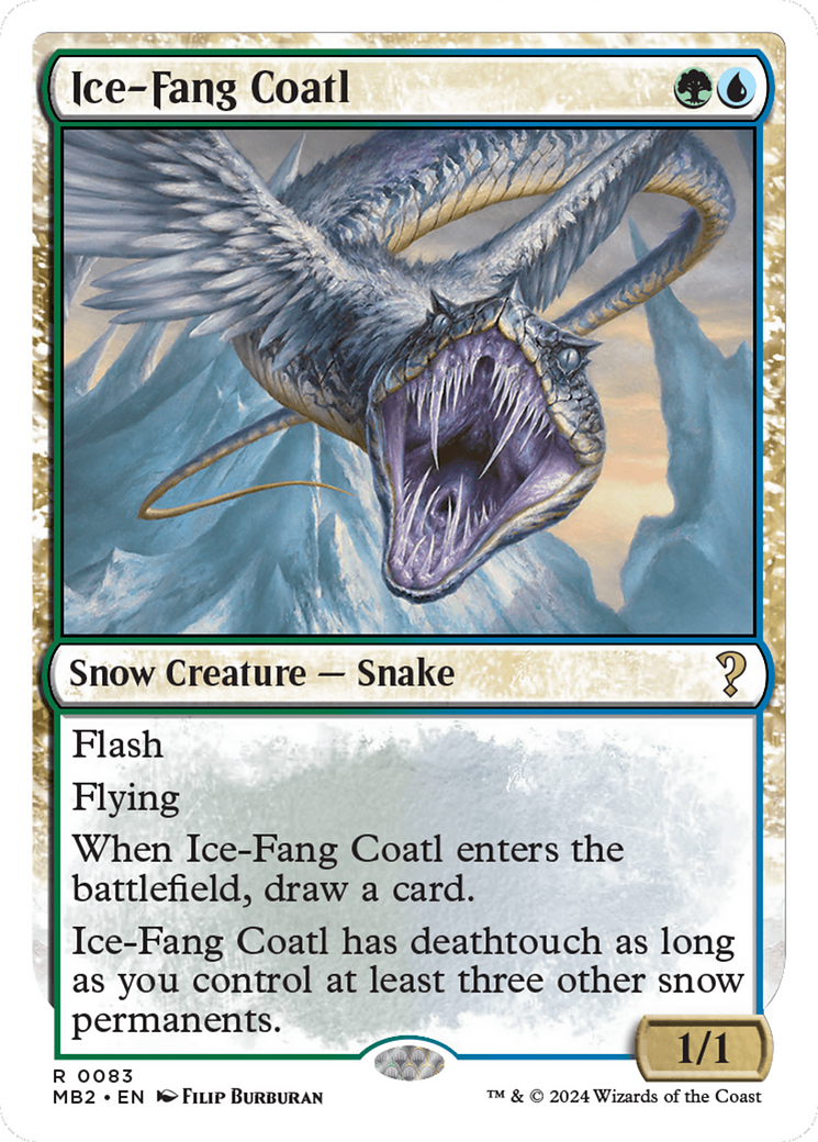 Ice-Fang Coatl (White Border) [Mystery Booster 2] | Rook's Games and More