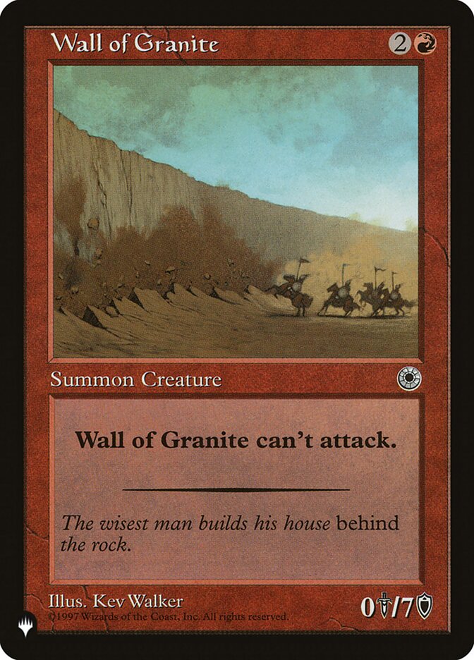 Wall of Granite [The List] | Rook's Games and More