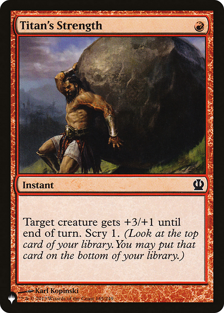 Titan's Strength [The List] | Rook's Games and More