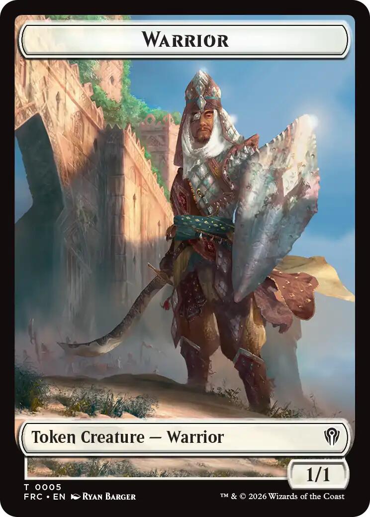 Warrior // Insect Double-Sided Token [Reality Fracture Commander Tokens] | Rook's Games and More