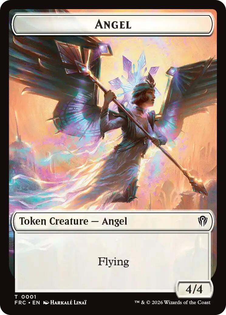 Angel // Myr Double-Sided Token [Reality Fracture Commander Tokens] | Rook's Games and More