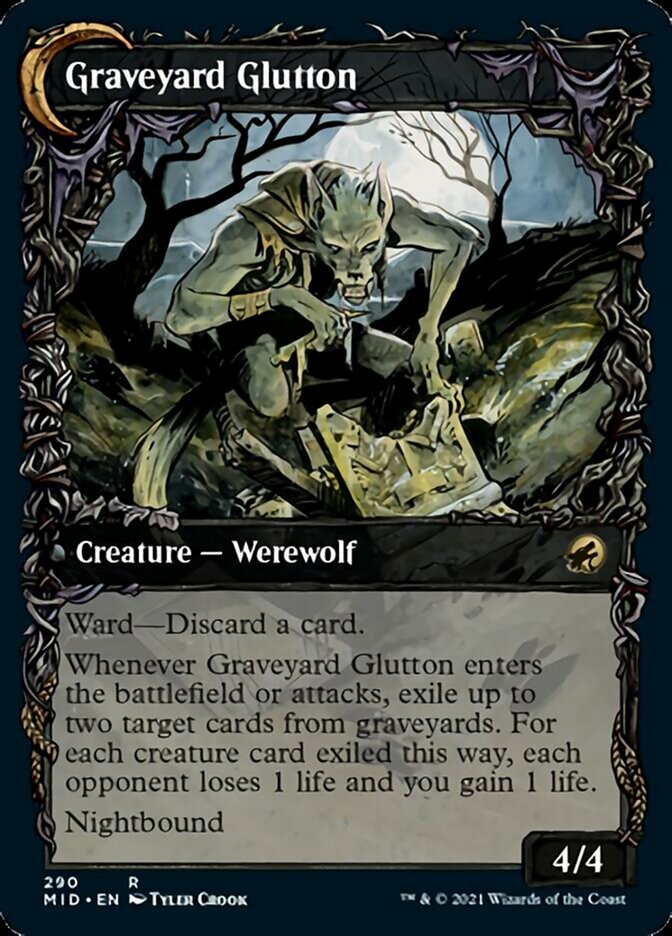 Graveyard Trespasser // Graveyard Glutton (Showcase Equinox) [Innistrad: Midnight Hunt] | Rook's Games and More