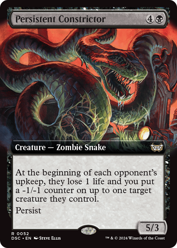 Persistent Constrictor (Extended Art) [Duskmourn: House of Horror Commander] | Rook's Games and More