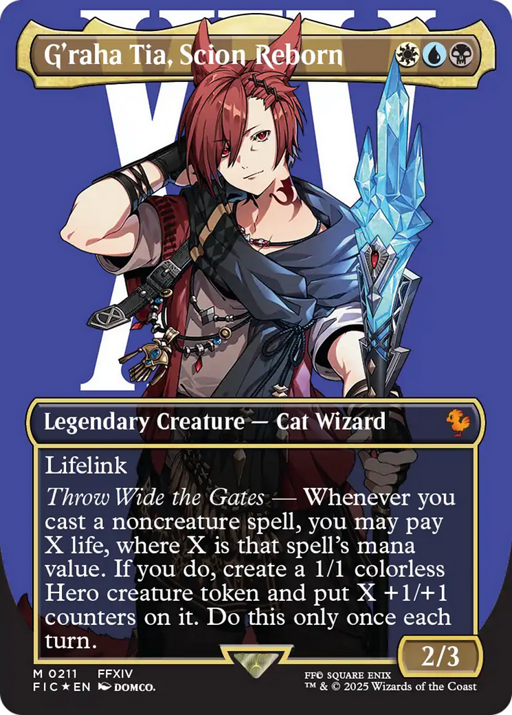 G'raha Tia, Scion Reborn (Borderless) (Surge Foil) [FINAL FANTASY Commander] | Rook's Games and More