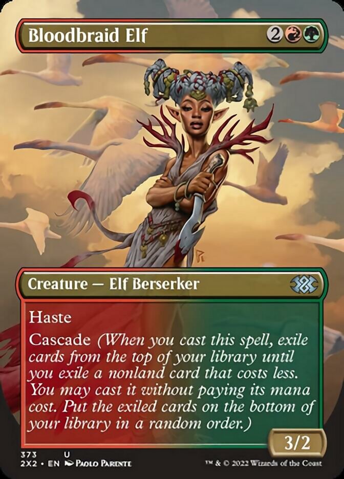 Bloodbraid Elf (Borderless Alternate Art) [Double Masters 2022] | Rook's Games and More