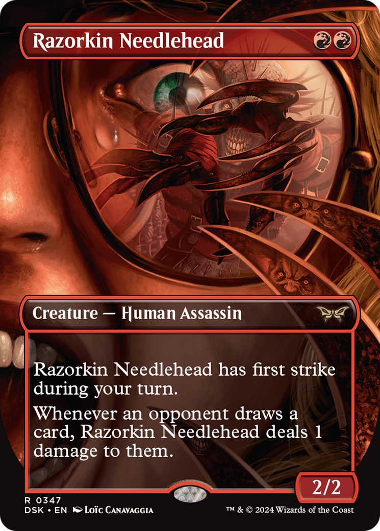 Razorkin Needlehead (Borderless) [Duskmourn: House of Horror] | Rook's Games and More