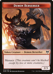 Dwarf Berserker // Demon Berserker Double-Sided Token [Kaldheim Tokens] | Rook's Games and More