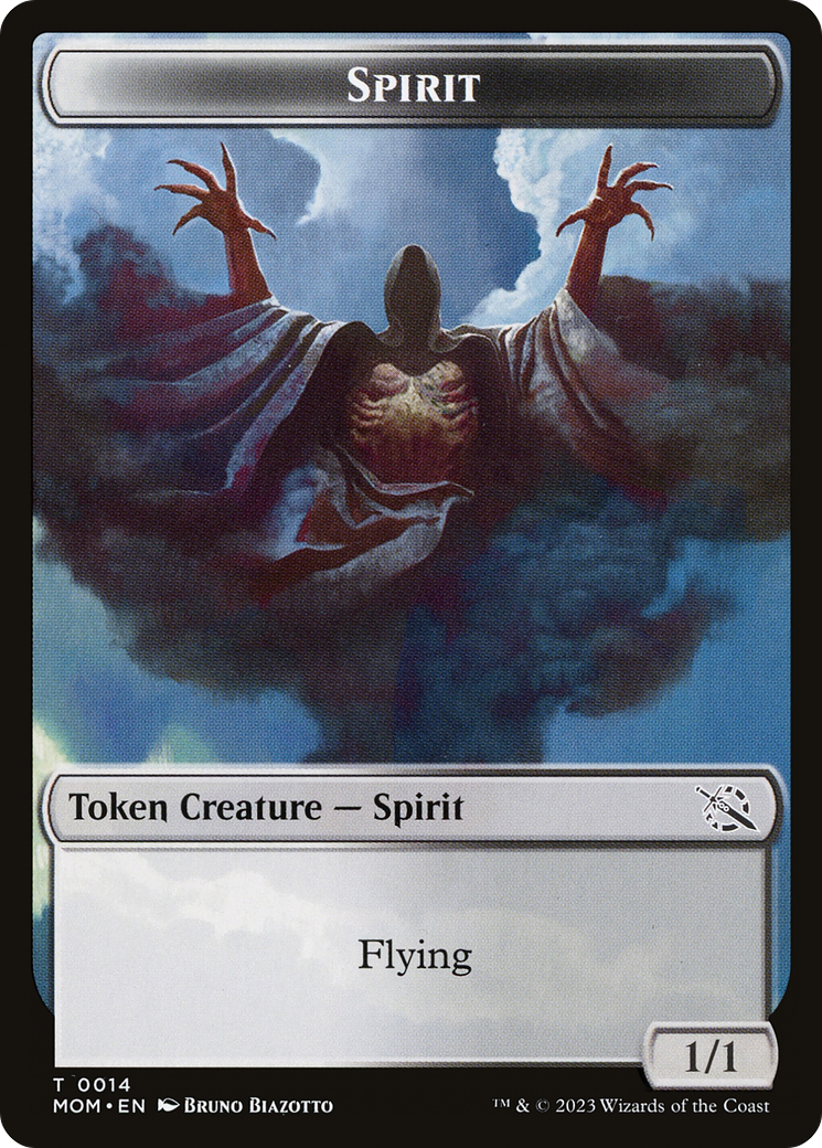 Monk // Spirit (14) Double-Sided Token [March of the Machine Tokens] | Rook's Games and More