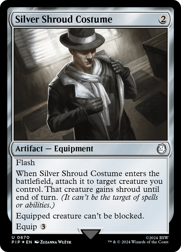 Silver Shroud Costume (Surge Foil) [Fallout] | Rook's Games and More