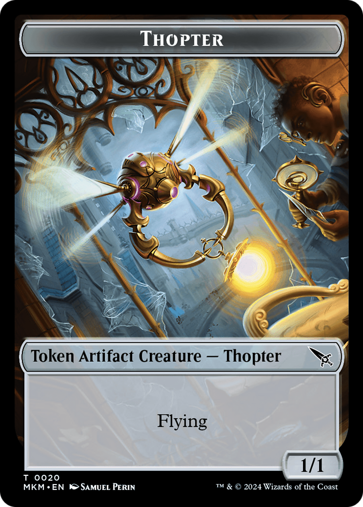 Thopter (0020) // Bat Double-Sided Token [Murders at Karlov Manor Tokens] | Rook's Games and More