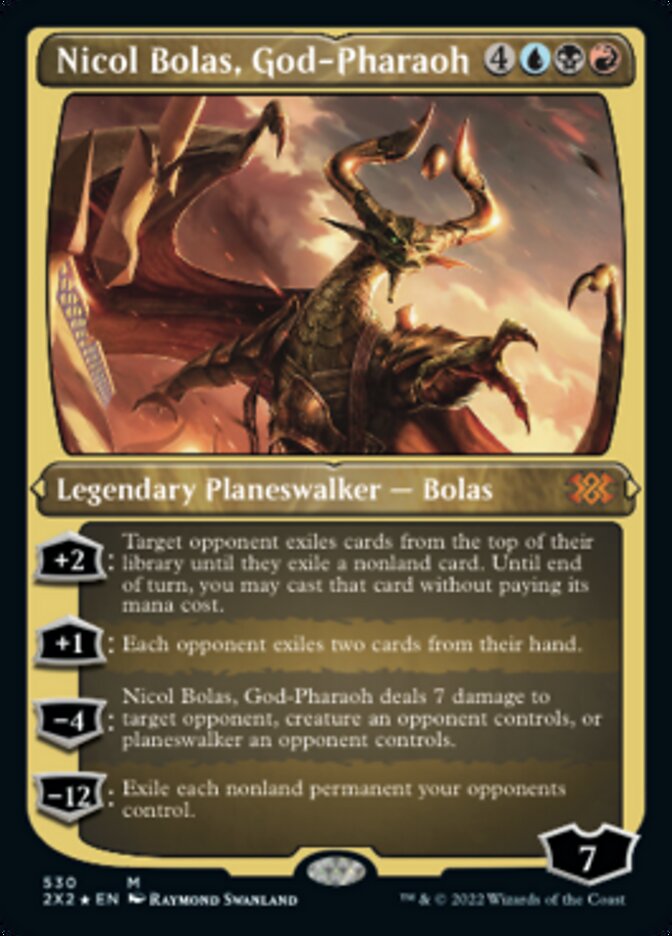 Nicol Bolas, God-Pharaoh (Foil Etched) [Double Masters 2022] | Rook's Games and More