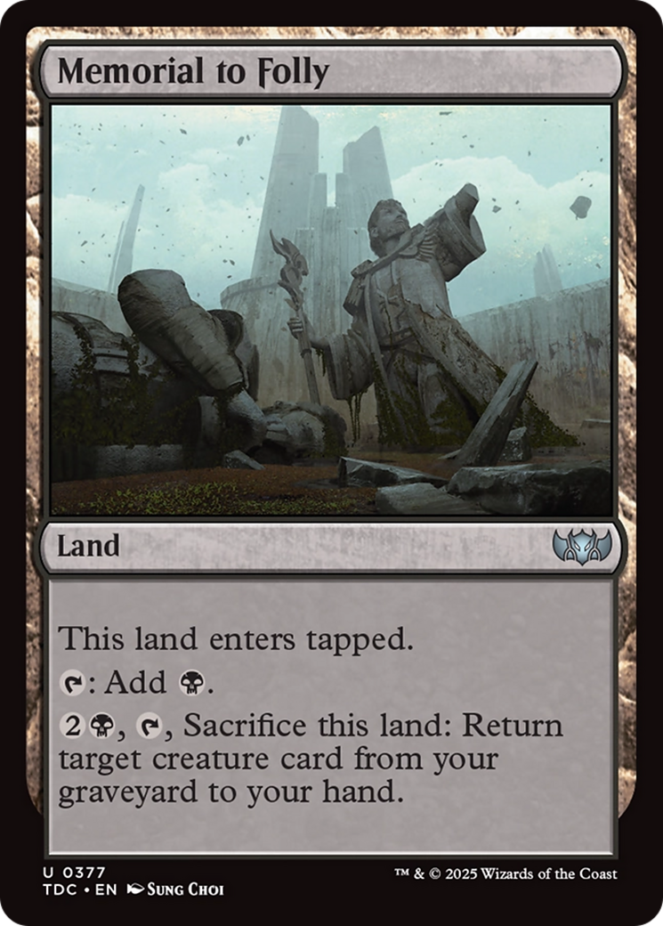 Memorial to Folly [Tarkir: Dragonstorm Commander] | Rook's Games and More