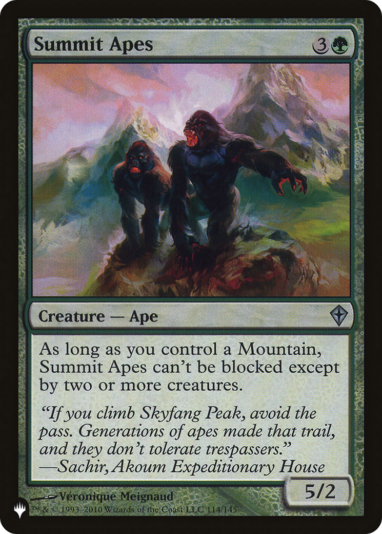 Summit Apes [The List Reprints] | Rook's Games and More