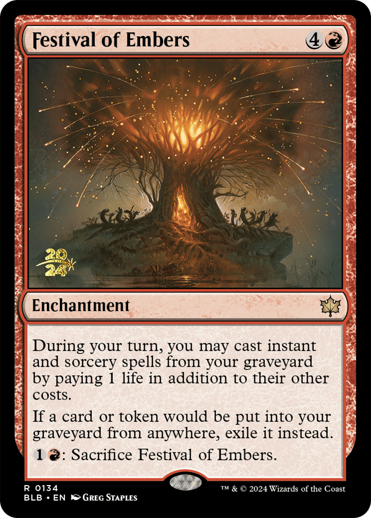 Festival of Embers [Bloomburrow Prerelease Promos] | Rook's Games and More