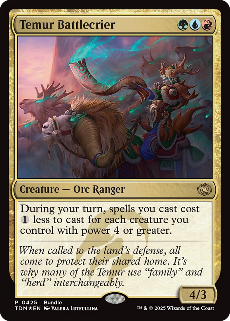 Temur Battlecrier (Bundle) [Tarkir: Dragonstorm Promos] | Rook's Games and More