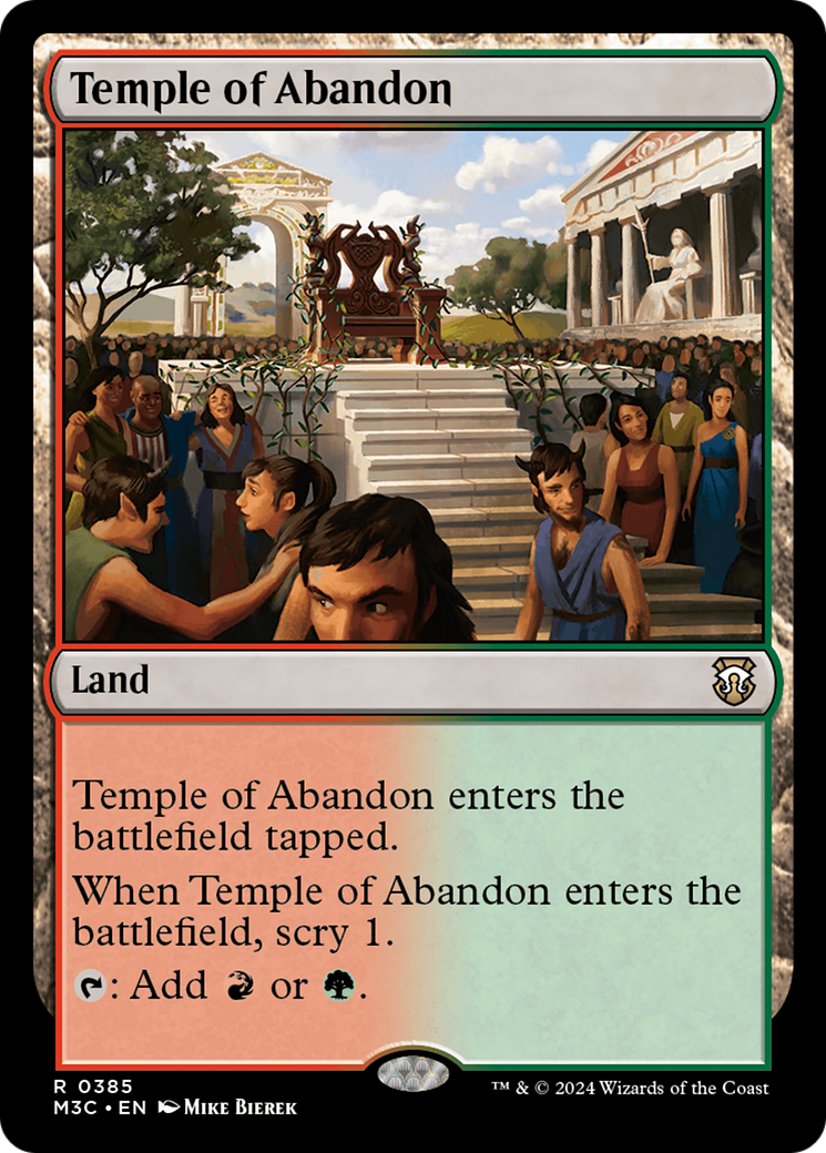 Temple of Abandon (Ripple Foil) [Modern Horizons 3 Commander] | Rook's Games and More