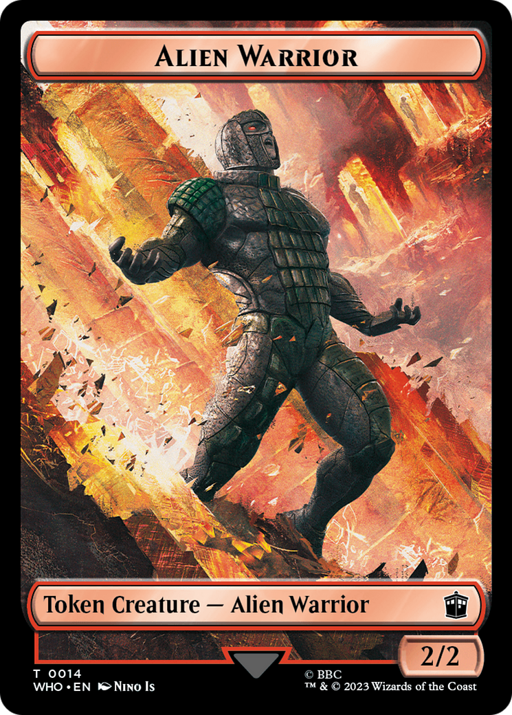 Soldier // Alien Warrior Double-Sided Token [Doctor Who Tokens] | Rook's Games and More