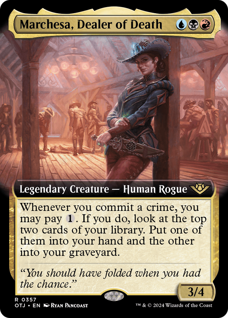 Marchesa, Dealer of Death (Extended Art) [Outlaws of Thunder Junction] | Rook's Games and More