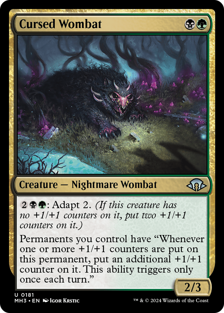 Cursed Wombat [Modern Horizons 3] | Rook's Games and More