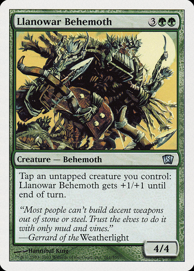 Llanowar Behemoth (8th Edition) [Oversize Cards] | Rook's Games and More