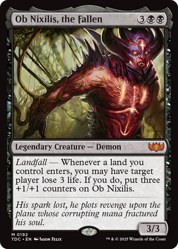 Ob Nixilis, the Fallen [Tarkir: Dragonstorm Commander] | Rook's Games and More